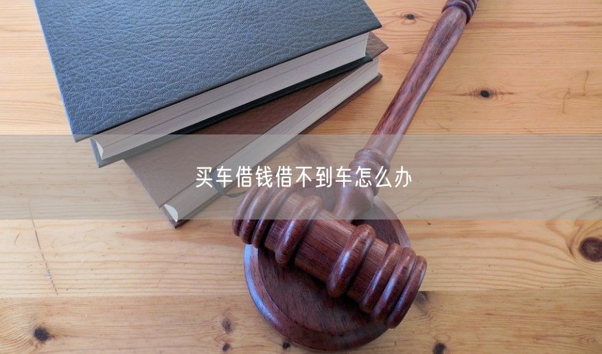 买车借钱借不到车怎么办