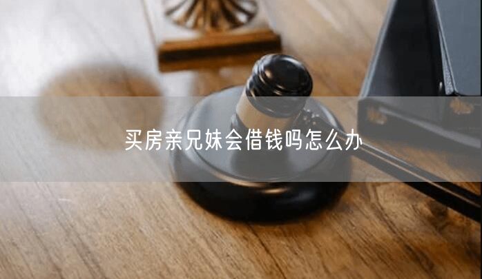 买房亲兄妹会借钱吗怎么办